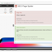 Our SEO Page Spider shows important SEO information
