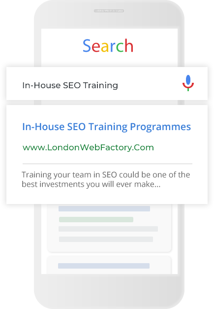 In-house SEO training.